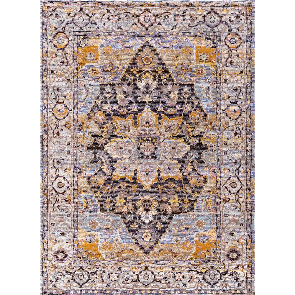 Dynamic Rugs  5342-579 Signature 2 Ft. 2 In. X 11 Ft. Runner Rug in Blue / Tan / Multi